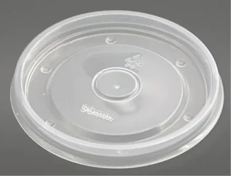 Paper Lid for 16oz Deluxe Paper Food Container - White - 16oz Ice Cream Lid / Case - 80287 - 500/CS