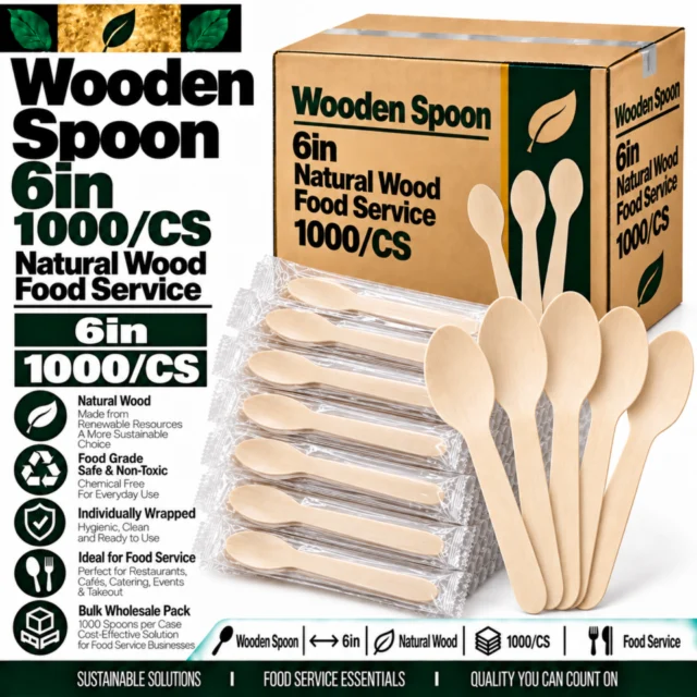 Wooden Spoon Case - 6in - 1000/CS