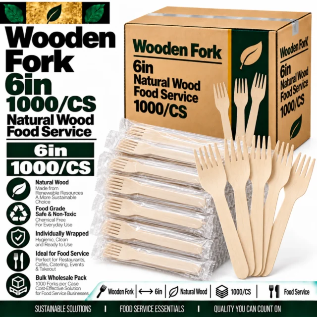 Wooden Fork Case - 6in - 1000/CS