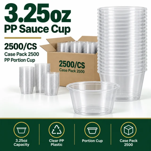 3.25oz PP Sauce Cup / Case - 2500/CS