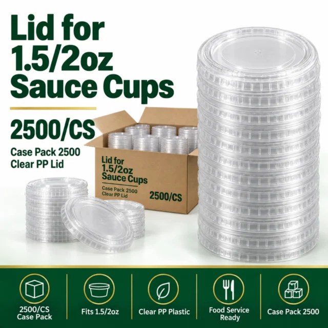 Lid for 1.5/2oz Sauce Cups / Case - 2500/CS