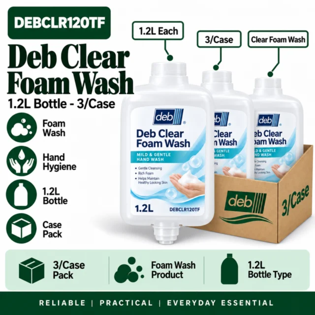 Deb Clear Foam Wash (CLR1L) Bottle - DEBCLR1L - (6x1L)/CS