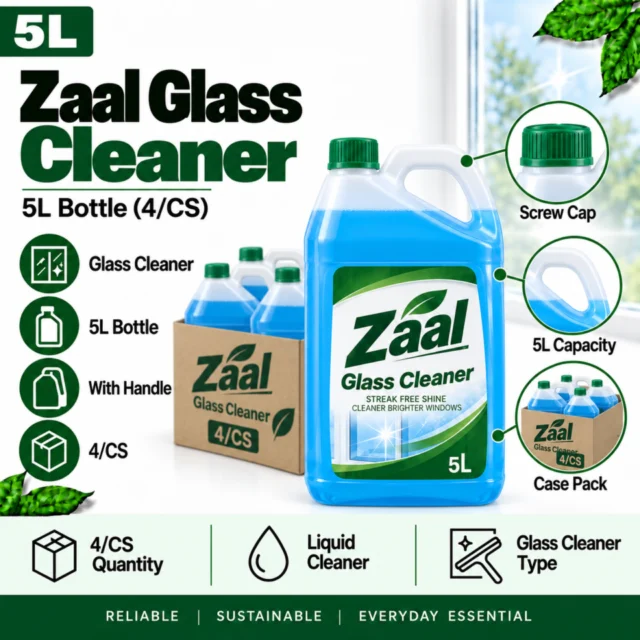 Zaal Glass Cleaner 5L Bottle (4/CS)