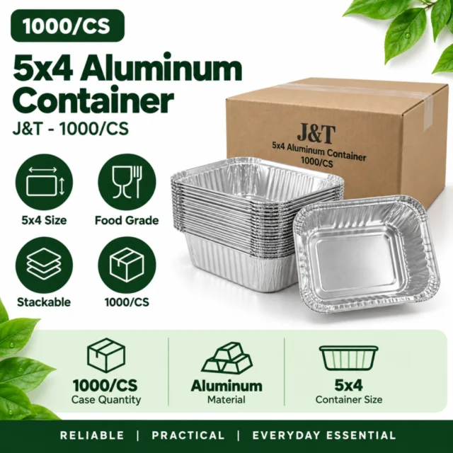 5x4 Aluminum Container - JandT - 1000/CS