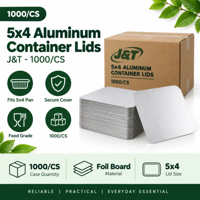 5x4 Aluminum Container Lids - JandT - 1000/CS
