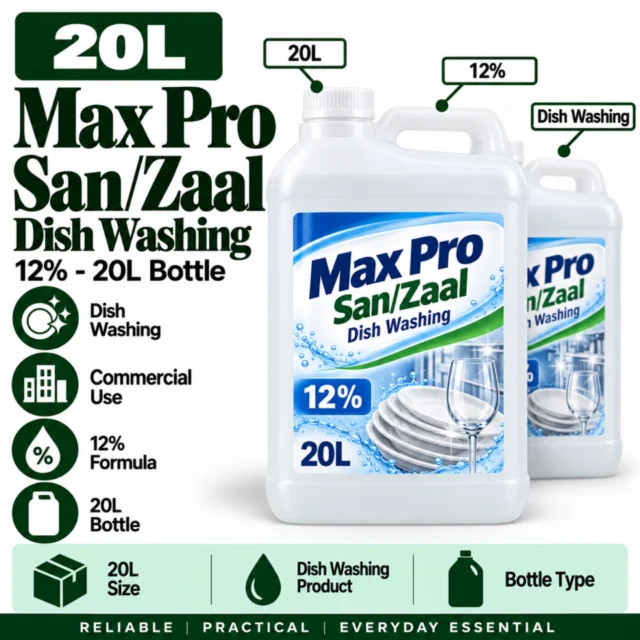 Max Pro San/Zaal Dish Washing 12% 20l Bottle