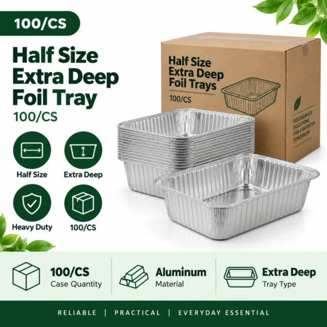 Half Size Extra Deep Tray - 100/CS