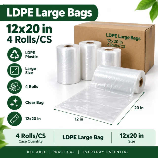 Ldpe Large 12x20 4 Rolls/CS