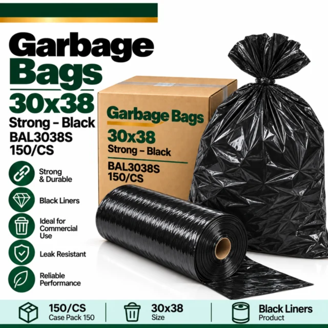 Garbage Bags - 30x38 - Strong - Black - BAL3038S - 150/CS