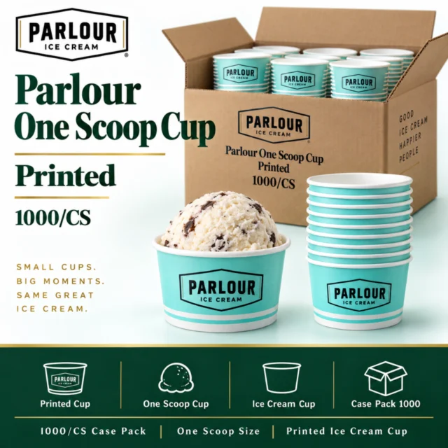 Parlour One Scoop Cup - Printed - 1000/CS