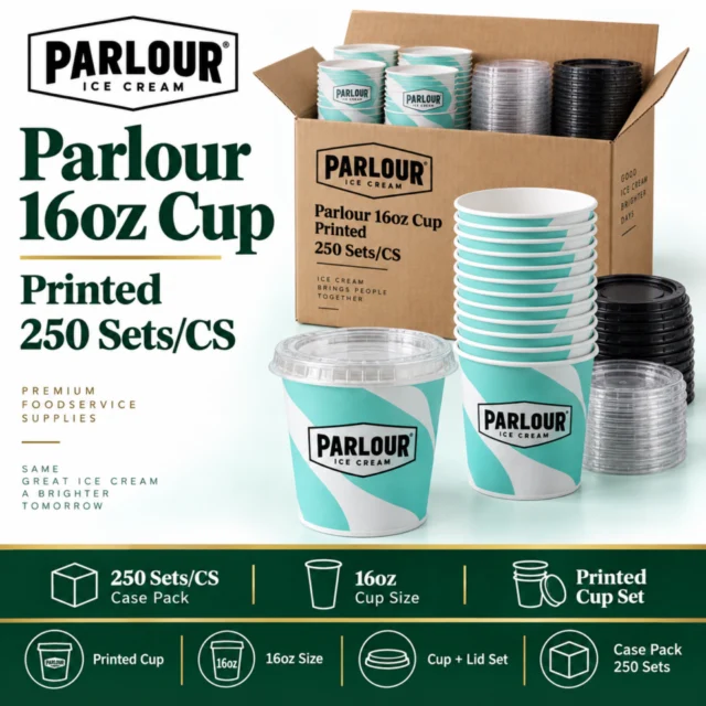 Parlour 16oz Cup - Printed - 250 Sets/CS