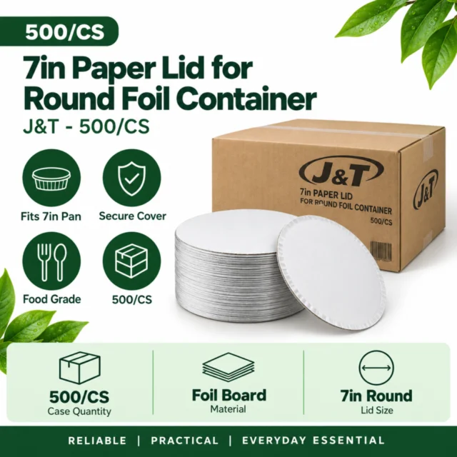 7 Round / 7in Dome Lid / PP Lid for Aluminium Foild Container - 500/CS