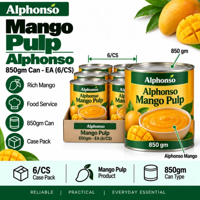 Mango Pulp – Alphonso - 850gm Can EA (6/CS)