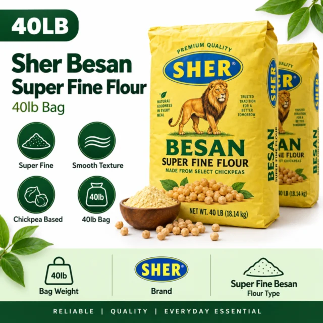 Sher Besan Super Fine Flour Bag - 40lb