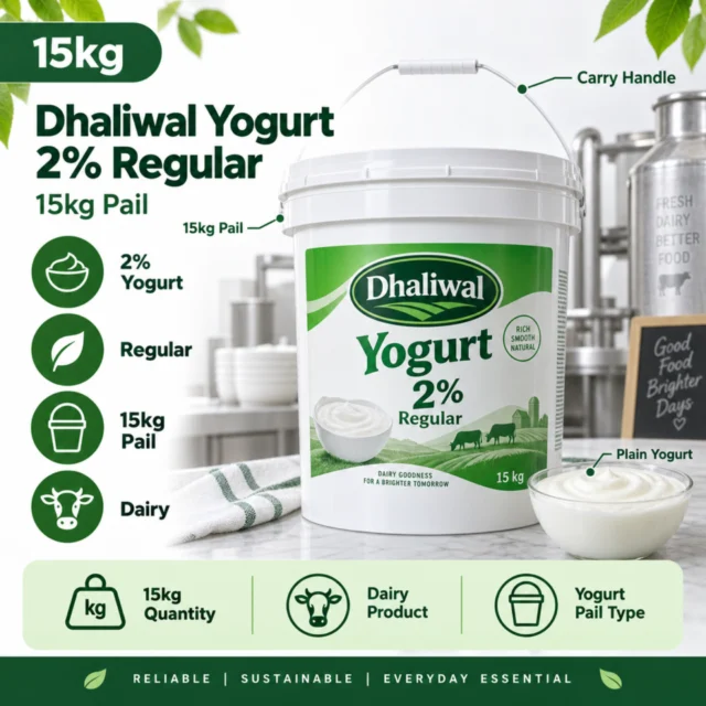Yogurt – 2% - Regular - Dhaliwal - 15kg Pail