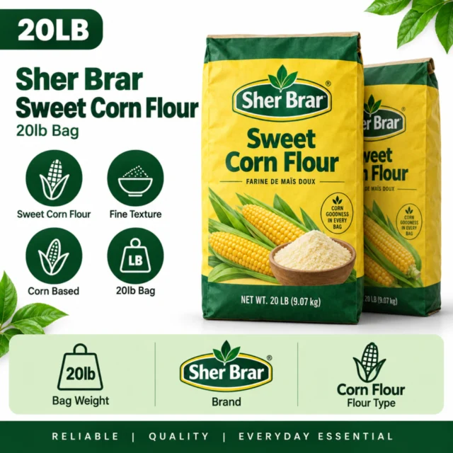 Sher Brar Sweet Corn Flour 20lb Bag
