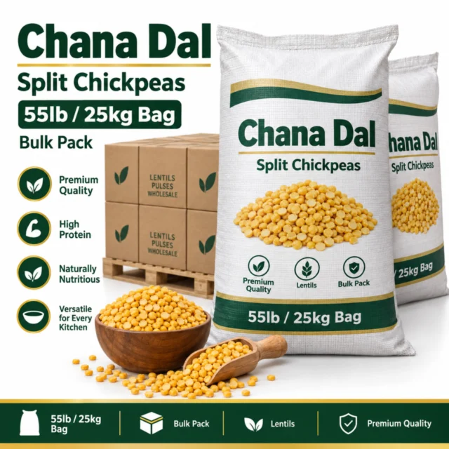 Chana Dal / Split chickpeas Bag - 55lb / 25kg