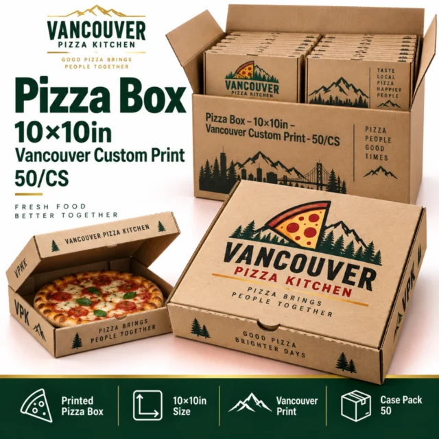 Pizza Box – 10×10in – Vancouver Custom Print - 50/CS