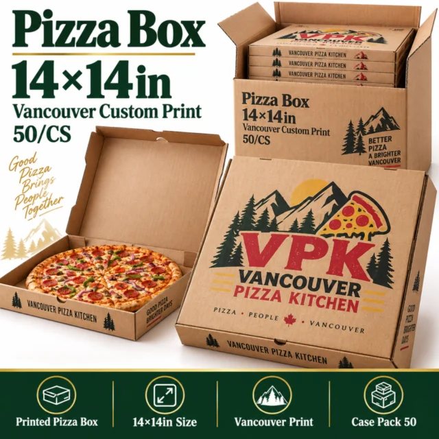 Pizza Box – 14×14in – Vancouver Custom Print - 50/CS
