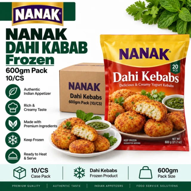 Nanak Dahi Kabab Frozen - 600gm Pack (10/CS)