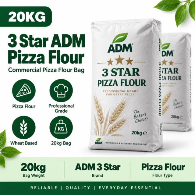 3 Star ADM 20kg Pizza Flour Bag