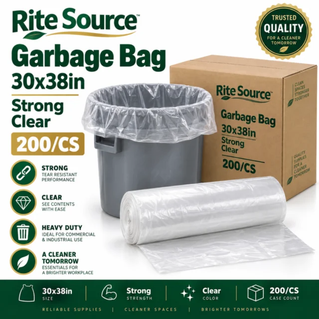 Garbage Bag – 30x38in – Strong – Clear - Rite Source - 200/CS