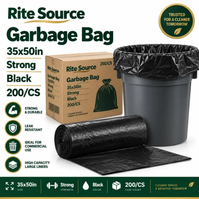 Garbage Bag – 35x50in - Strong – Black - Rite Source - 200/CS