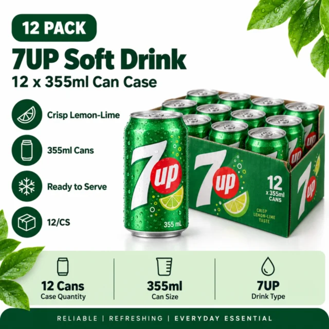 7up Soft Drink - 12x355ml Can Case