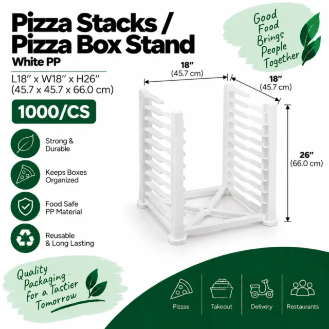 Pizza Stacks / Pizza Box Stand - White - PP - 1000/CS