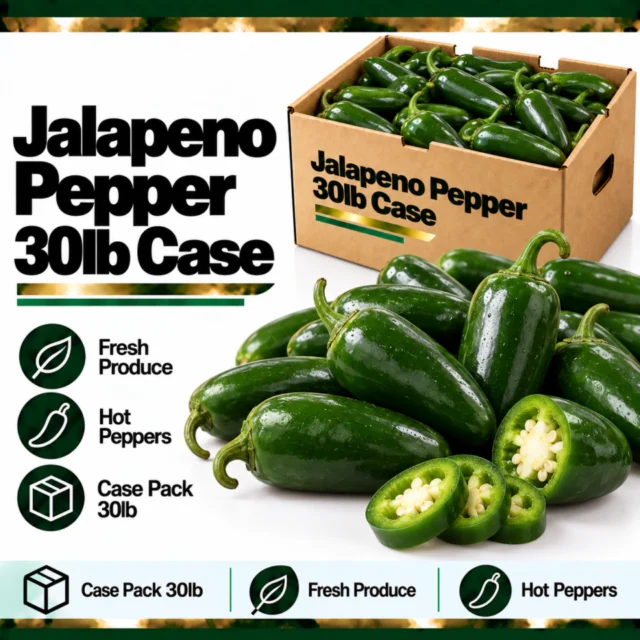 Jalapeno Pepper 30lb Case