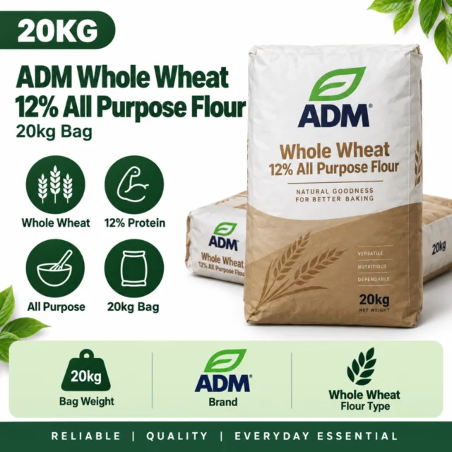 ADM Whole Wheat 12% All Purpose Flour 20kg Bag