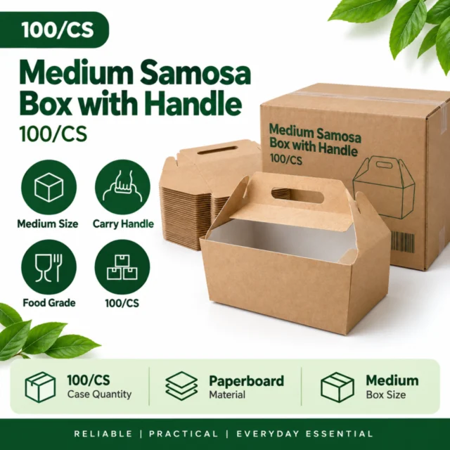 Samosa Box with Handle Medium Case - 100/CS