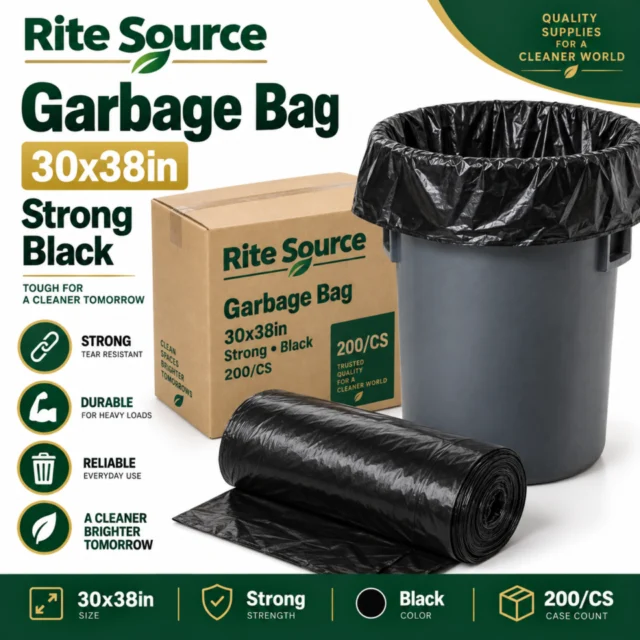Garbage Bag – 30x38in – Strong – Black - Rite Source - 200/CS