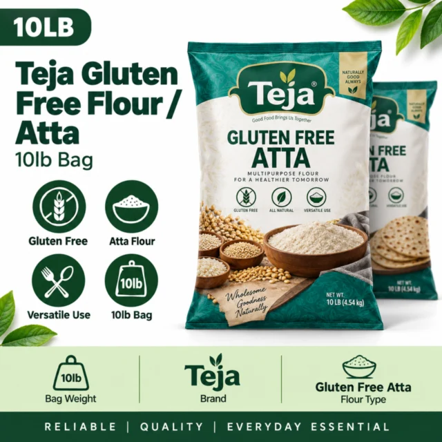 Teja Gluten Free Flour / Atta 10lb / 21.5gm Bag