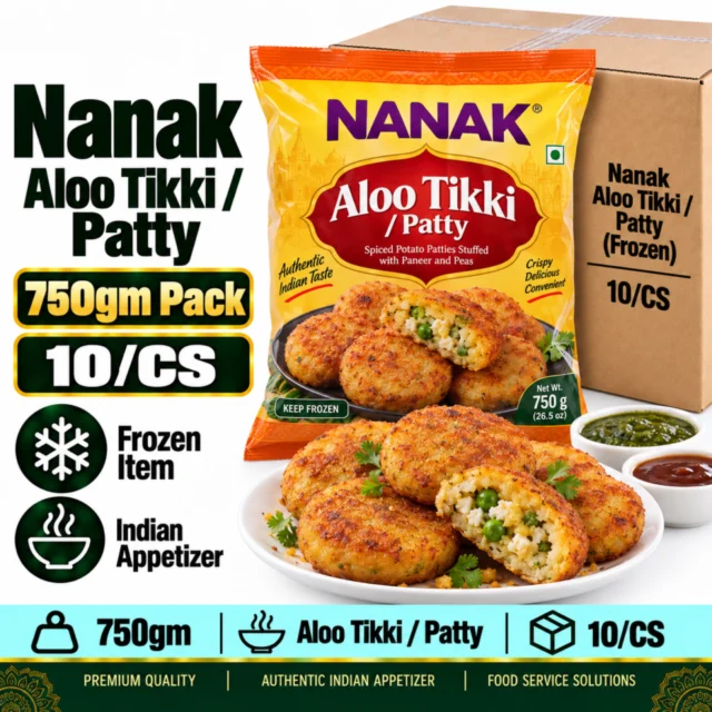 Nanak Aloo Tikki / Patty 750gm Pack (10/CS)