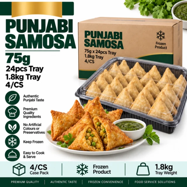 Punjabi Samosa 75g - 24pcs - 1.8kgTrey (4/CS)