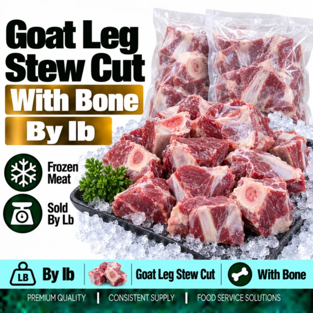 Goat Leg Stew Cut (With Bone) by lb
