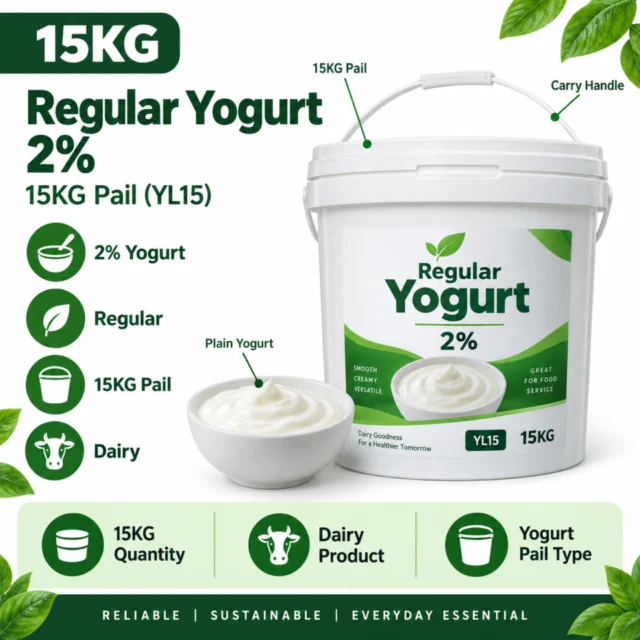Yogurt – 2% - Regular – 15KG Pail (YL15)