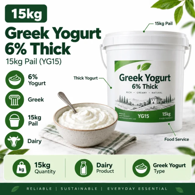 Yogurt – 6% - Greek (Thick Yogurt) - 15kg Pail (YG15)