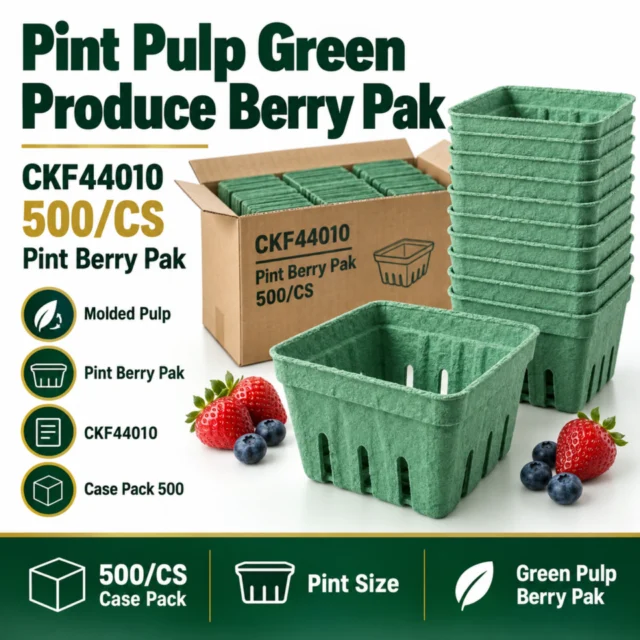 Pint Pulp Green Produce Berry Pak CKF44010 500/CS