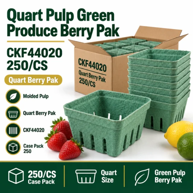 Quart Pulp Green Produce Berry Pak CKF44020 250/CS