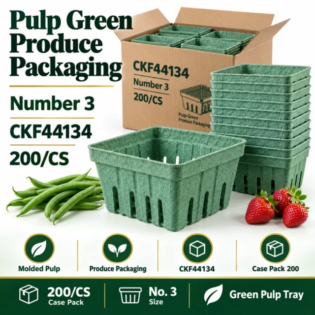 Pulp Green Produce Packaging - Number 3 - CKF44134 - 200/CS