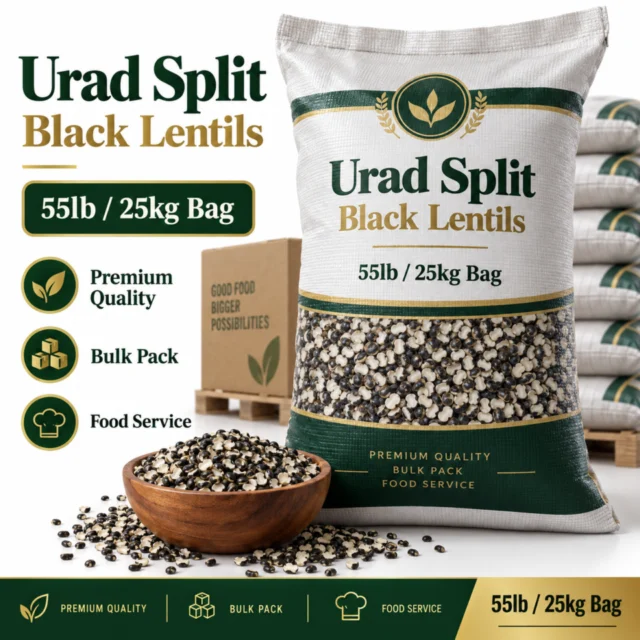 Urad Wash Lentils / Lavage Urad Daal / Daal for Bhalle - White - 4lb (10/CS)