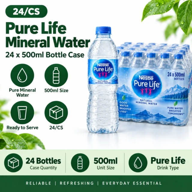 Pure Life Mineral Water - 24x500ml Bottle Case