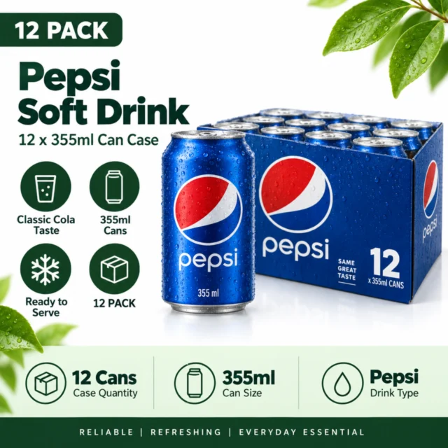 Pepsi Soft Drink - 12x355ml Can Case