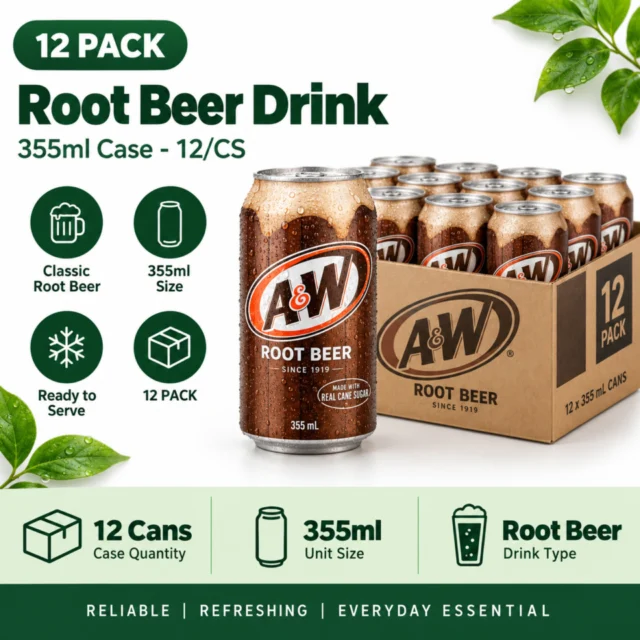 Root Beer Drink 355ml Case - 12/CS