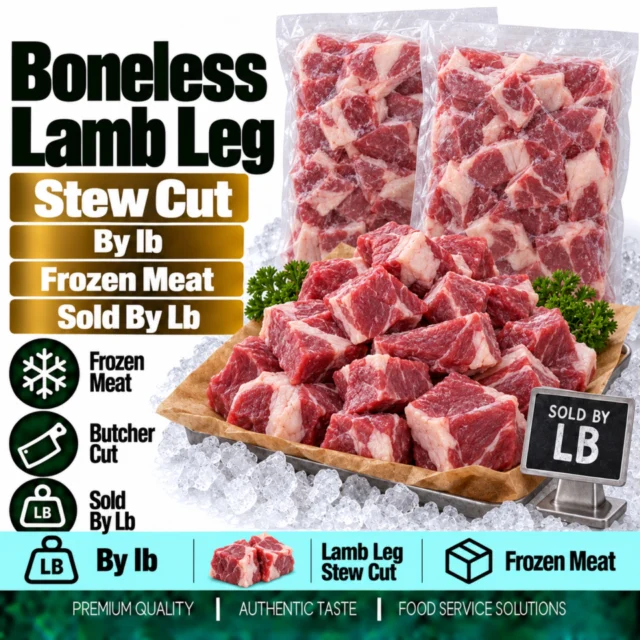 Boneless Lamb Leg Stew Cut by lb