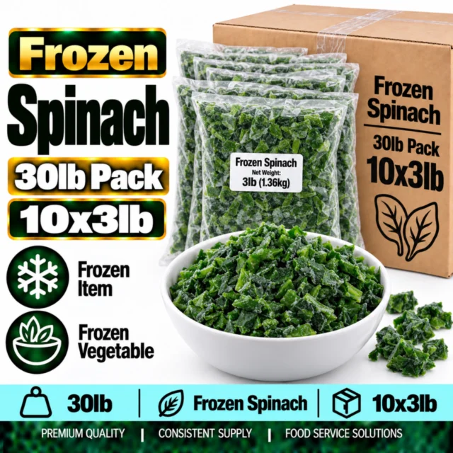 Frozen Spinach 30lb Pack (10x3lb)