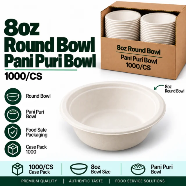 8oz Round Bowl / Pani Puri Bowl - 1000/CS