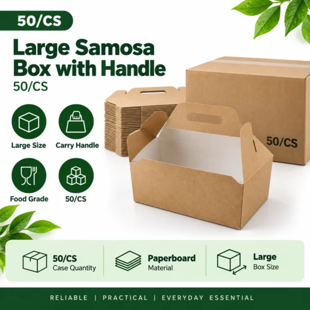 Samosa Box with Handle Large Case - 50/CS